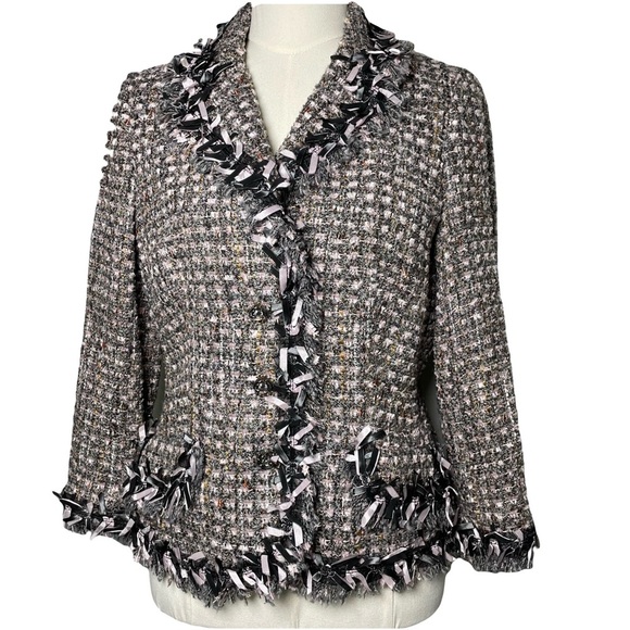 Rickie Freeman for Teri Jons Tweed Blazer|Gray,Lavender&Black|Women’s Size 10
| - Picture 1 of 13